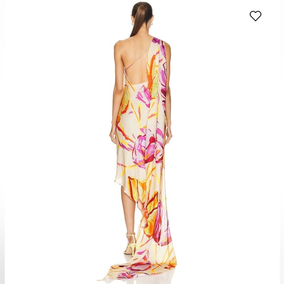 Cult Gaia Trysta Draped High-Low Floral-Print Maxi Dress - Picture 4 of 4